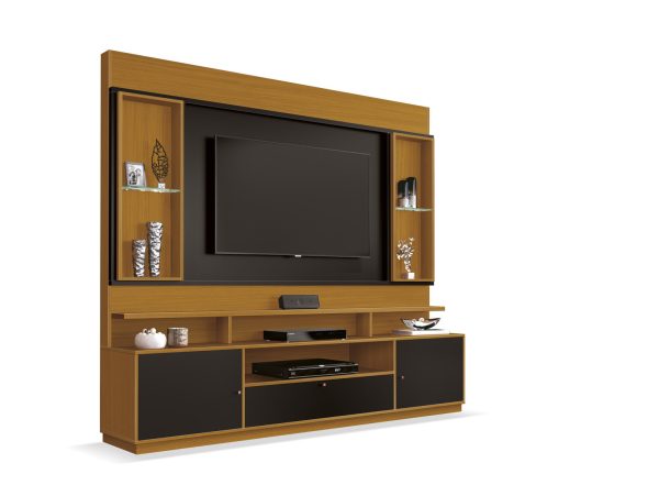 Home Ravello para Tv até 58" Edn Cedro Natural com Preto