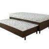 Cama Solteiro Espuma D28 com Auxiliar Unibox Sonho Bom 0.88x188 x 0.50 Marrom