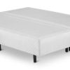 Base Box Queen Plus Strech Bi-Partida 1.58 x 1.98 x 0.38cm com pé - Branca -Sonoflet