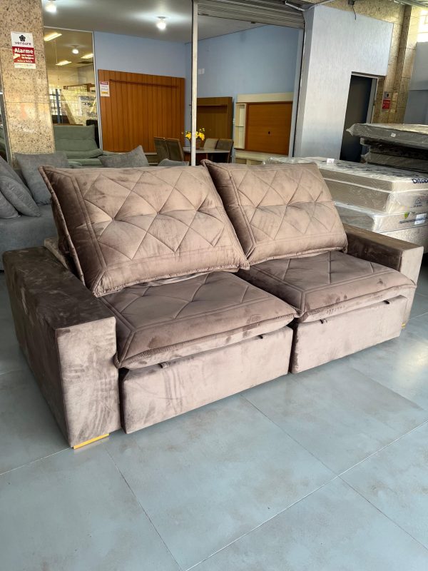 Sofá Retrátil e Reclinável HUG 2.50cm Largura - Biachi Ref.D4461