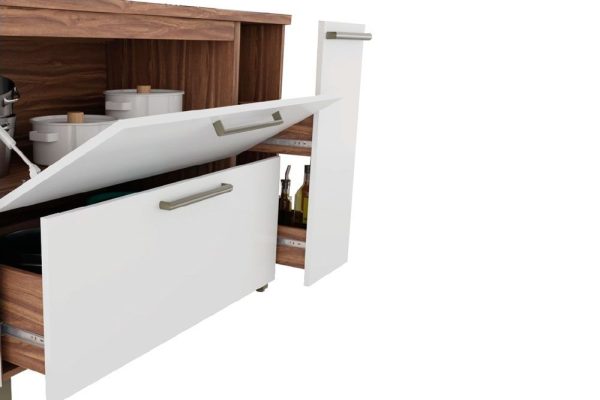 Alternative view of Balcão 1200 x 530 Syra Ronipa  - Amendoa com Off White
