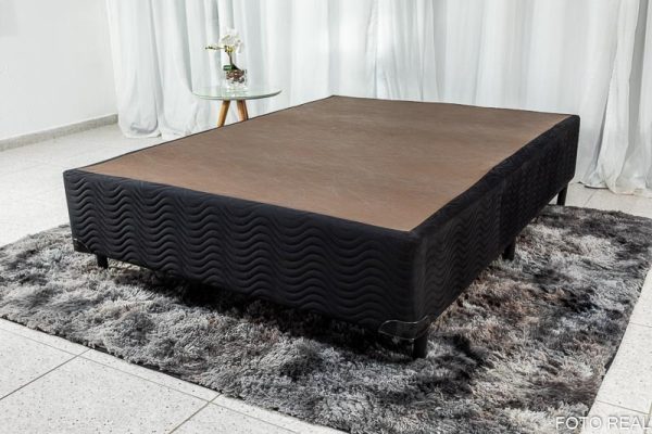 Base Sommier Camurça Casal 1,38x1,88x0,30 Ortobom Preto