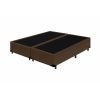 Base Casal Bi-Partida 1.38x188 Suede Marrom - Nosso Sonho