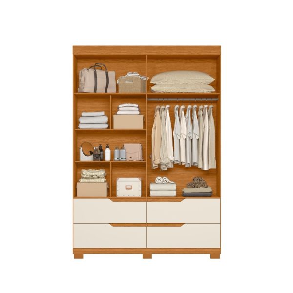 Alternative view of Guarda roupa 4 Portas e 4 Gavetas Doble Cinamomo com Off White