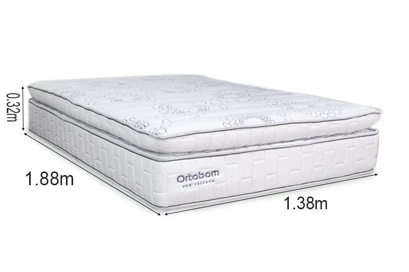 Colchão Casal New Freedom 138x188x32 Molas Ensacadas Pocket Espuma Viscoelástica D33 - Ortobom - Imagem 3