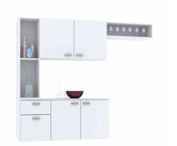 Cozinha 5 Portas e 1 Gaveta Compacta Carisma Branca
