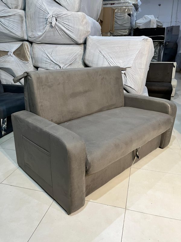 Sofá cama Baú Daiane Veludo Marrom Light CHC MR 255- Matrix