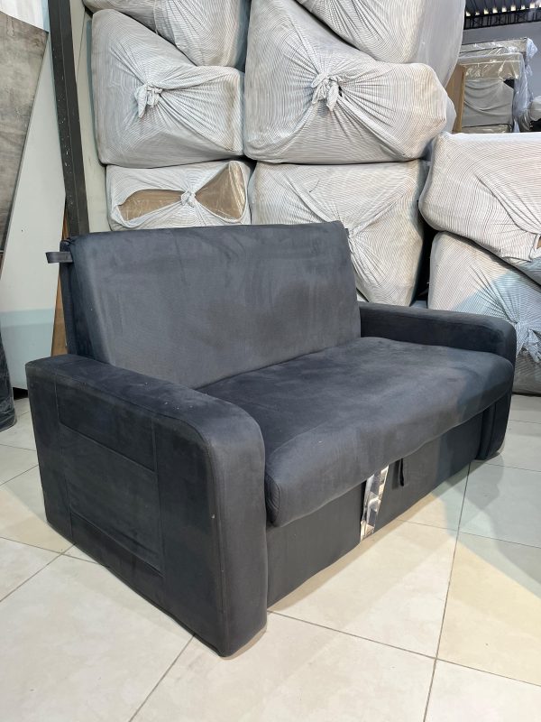 Sofá cama Baú Daiane Veludo Cinza Pavia Ch 250- Matrix