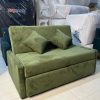 Sofá cama Reclinável e Retrátil Charlotte Chenile Verde Musgo 538
