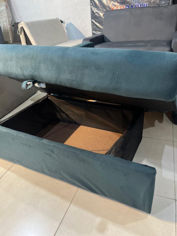 Alternative view of Sofá cama Baú Daiane Veludo Azul Light Ch 257- Matrix
