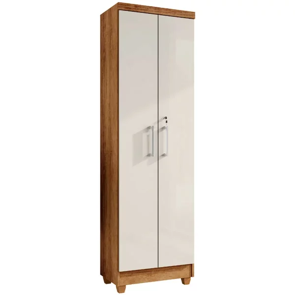 Armário Multiuso Isabela 2 Portas – Cedro/Areia