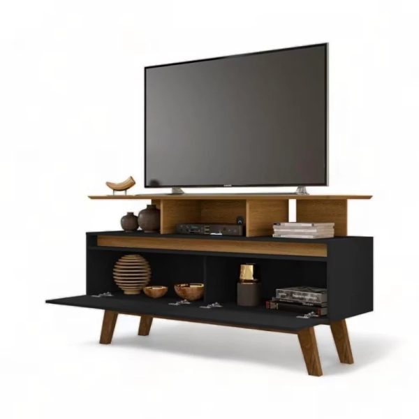 Alternative view of Rack Bancada Rubi para TV até 50 Polegadas Larg. 1.20m Cinamomo com Preto #edelis