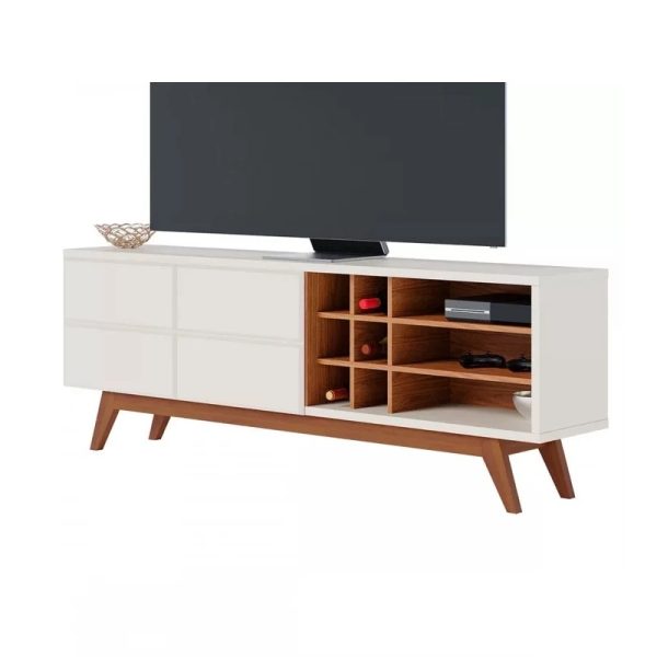 Rack Bancada Noronha Larg. 1.80m Off white com Freijó #edelis