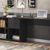 Mesa Office NT 2060 Preto 2 Gavetas Larg. 2.00m  #edelis