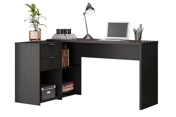 Alternative view of Mesa Office NT 2060 Preto 2 Gavetas Larg. 2.00m  #edelis