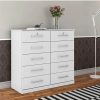 Cômoda Vane 006 Branco 10 Gavetas - JL Móveis #edelis