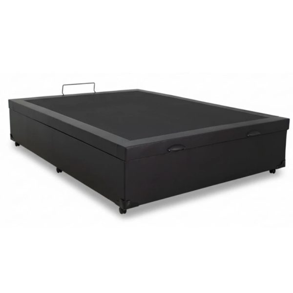 Alternative view of Base Box Baú Classic casal 1.38 x 1.88cm – Preto Corino