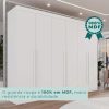 Guarda Roupa Casal 6 Portas 6 Gavetas Gramado 100% MDF Branco Neve - Valverde