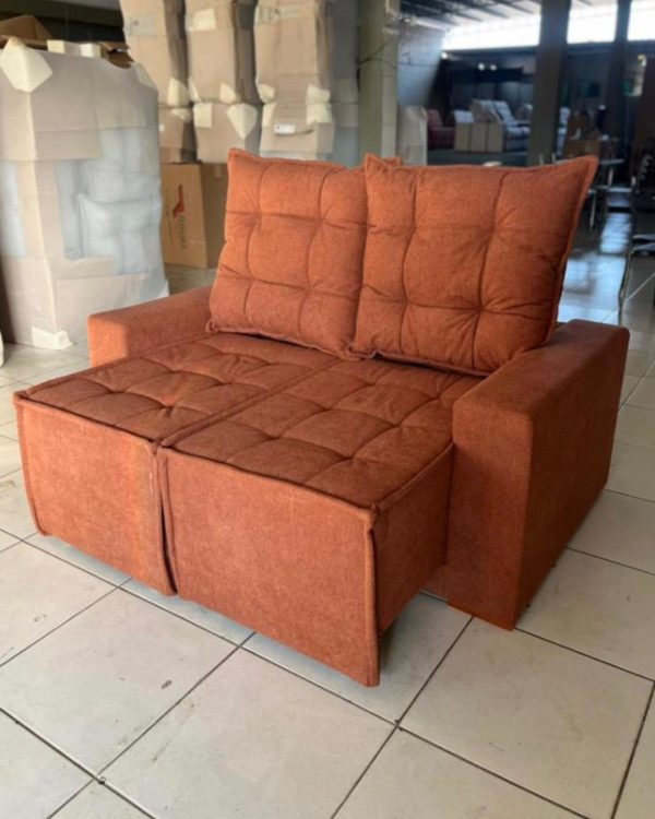 Sofá Retrátil e Reclinável Grécia Larg.1.60M cor Telha