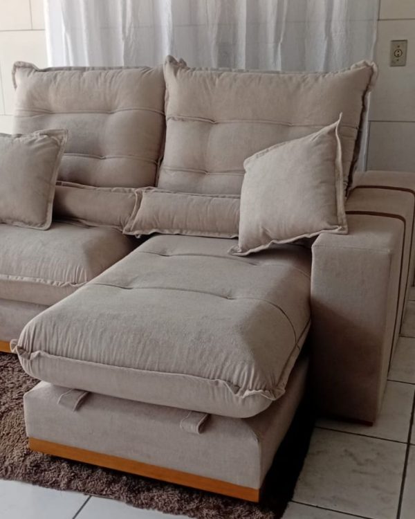 Alternative view of Sofá Retratil e Reclinavel Monaco Larg. 2.10M  Master 49 - Bege Molas Ensacadas