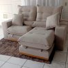 Sofá Retratil e Reclinavel Monaco Larg. 2.10M  Master 49 - Bege Molas Ensacadas