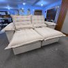 Sofá Retratil e Reclinavel Maldivas Larg. 2.10M  Prime 67 - Cappuccino
