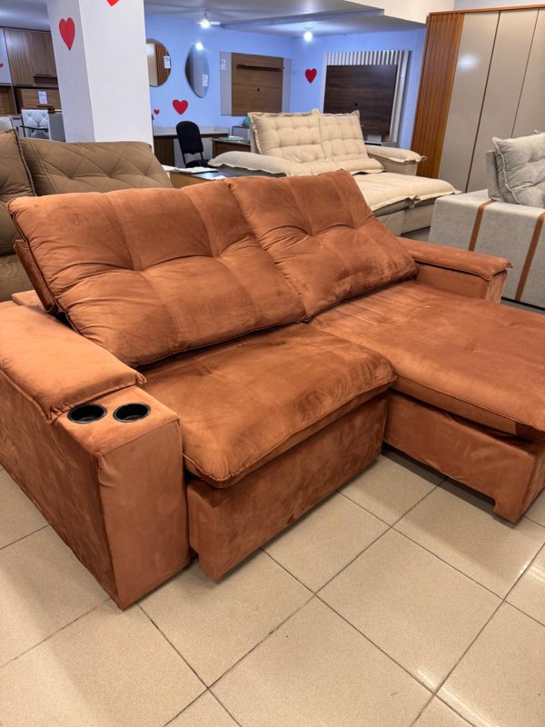 Sofa Retrátil e Reclinável Ibiza  Larg 2,30cm- Cobre