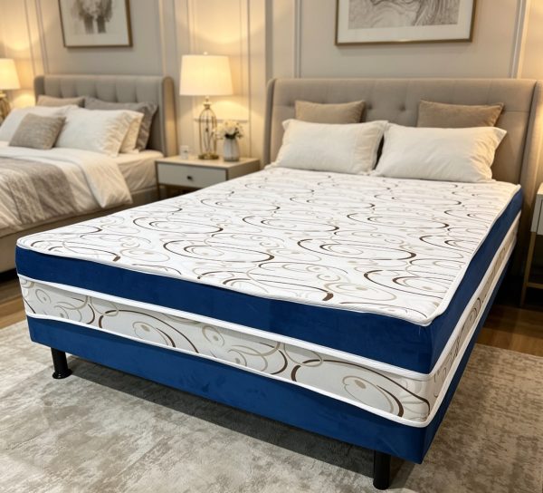 Cama Solteiro Espuma D28 Resende Luxo Bioflex 0,88 x 1.88cm -Azul