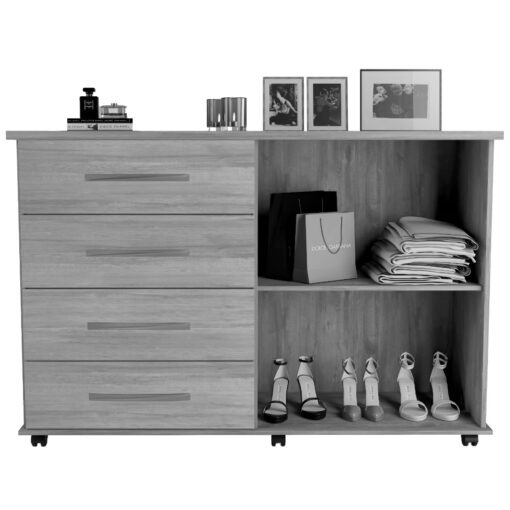 Alternative view of Comoda 4 Gavetas e 2 portas Bali Branco Luxo - PRIMUS